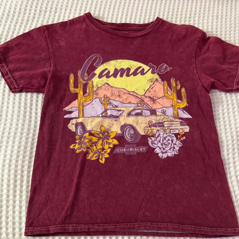 Camaro Women's Burgundy Graphic Tee